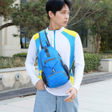 Chest Bag Men's Casual Travel Backpack Large Capacity Zipper Closure Vintage New Fashion Crossbody Sports Design for Summer