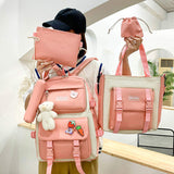 High Quality Kids Student's 5-piece Backpack for Girls Boys Travel Waterproof Backpack School Bags