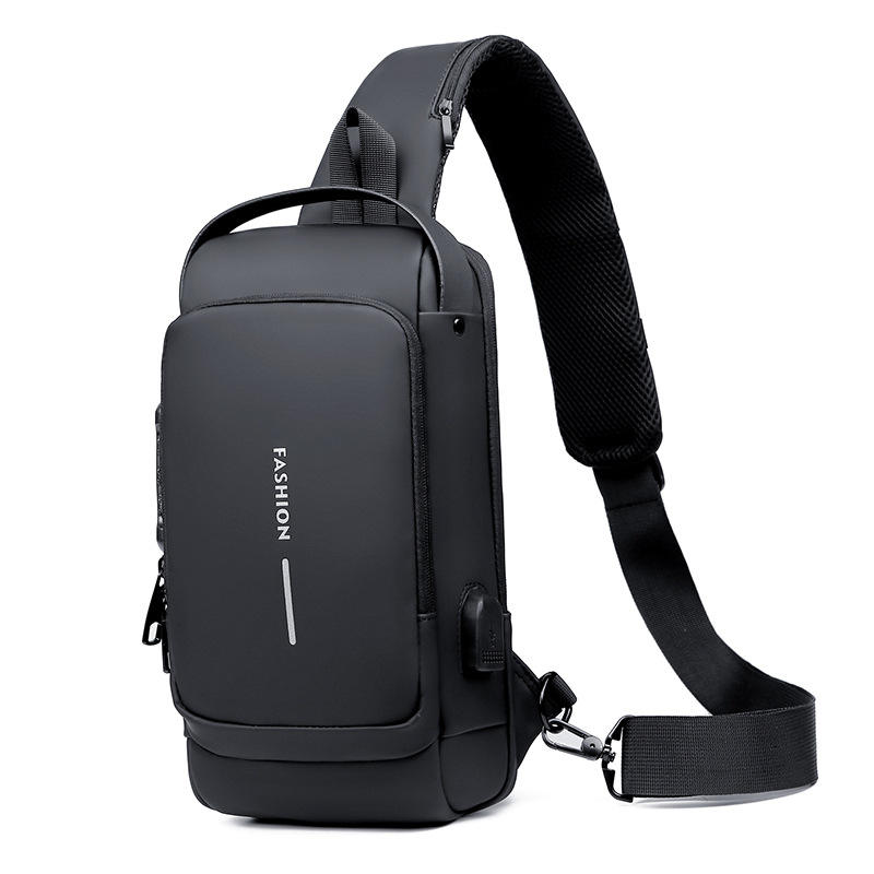 Men's Shoulder Bag Multifunction Anti Theft USB Messenger Pack Man Crossbody Cross Body Travel Sling Chest Bags Pack