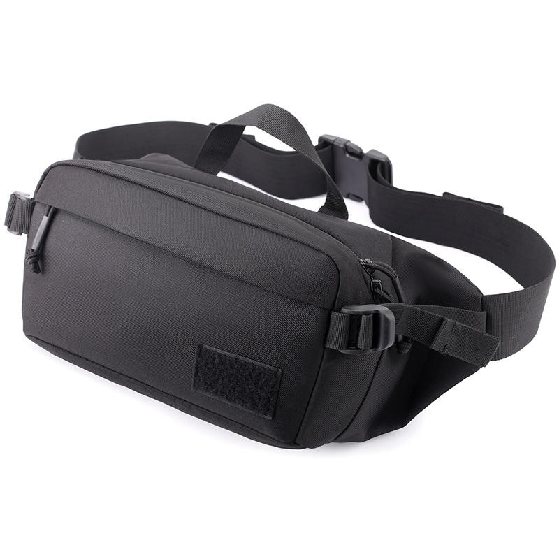 Men's High-end Denim Zipper Outdoor Sports Multi-function Tactical Single Shoulder Waist Pack Waterproof Hiking Chest Bag