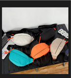 Casual Sports Waist Pack Unisex Waterproof Anti-Stain Nylon Crossbody Shoulder Bag for Men and Women