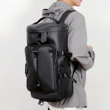 Large-Capacity Men's Fashion Sports Training Backpack Dry Wet Separation Business Travel Luggage Geometric for Fitness Training