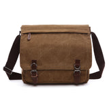 Fashion Sling Canvas Satchel Casual Briefcases Laptop Bag Messenger Bag for Men Retro