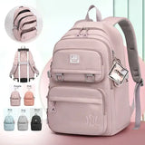 Large Capacity Lightweight Casual Travel Backpack for Girls Versatile School Bag for Middle School Students Fashionable Nylon