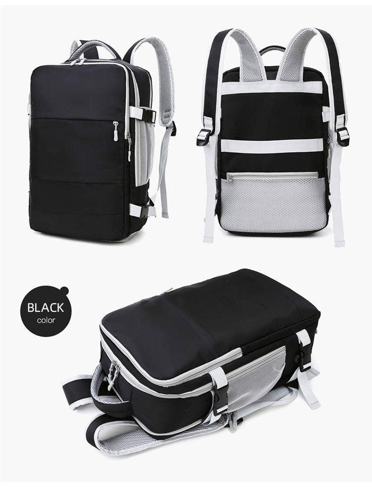 Simple Duffle Backpack Oxford Material Zipper for Hiking Leisure Sports Fitness Weekend Short Distance Travel
