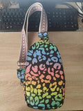 Fashionable Vegan Leather Leopard Crossbody Sling Bag for Women 2024 Custom Guitar Strap Shoulder Bags
