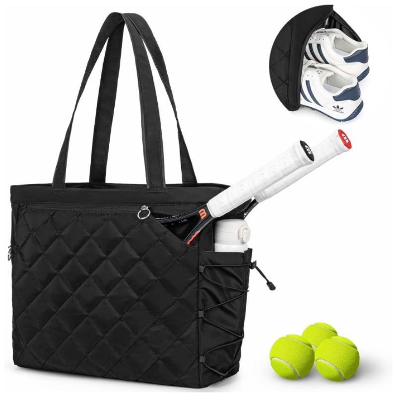 Waterproof Tennis Tote Bag Shoe Compartment Ready-Made for Unisex Hold 2-4 Rackets Both Cross-Border Polyester Custom Gym Bag