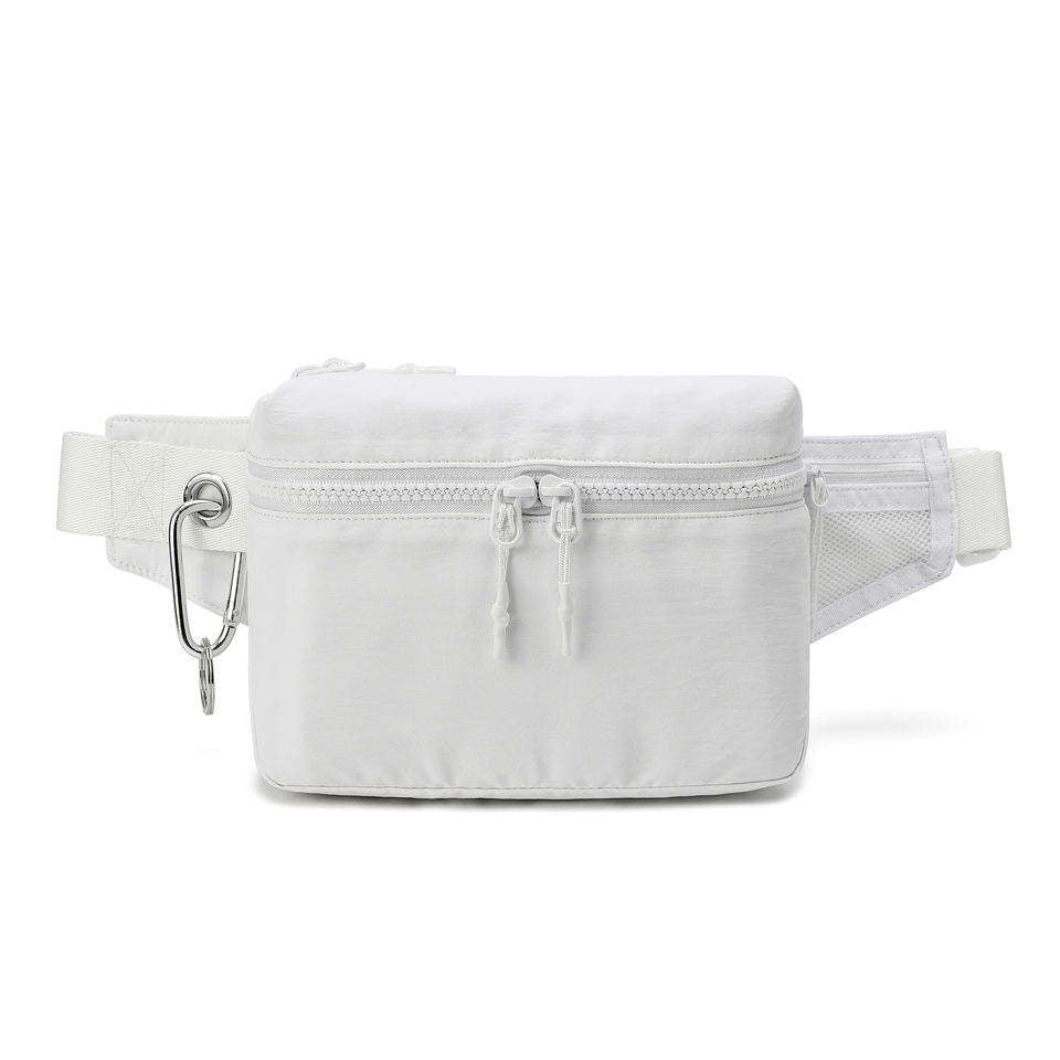 Trendy Waterproof Running Sports Fanny Pack Unisex Adjustable Strap Waist Bag Nylon Crossbody Belt Bag