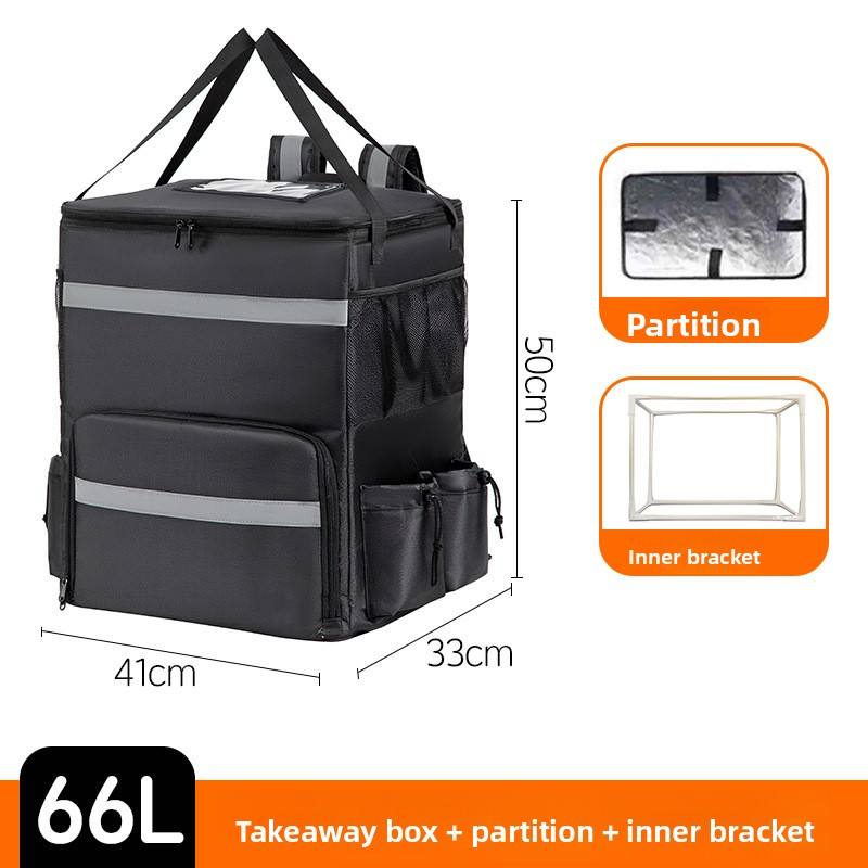 Custom Large Capacity Thermal Insulated Zipper Closure Backpack for Pizza Delivery Riders Multifunctional Cold-Proof Cooler Bag