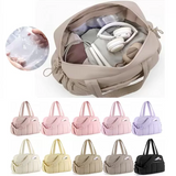 Gym Bag Large Capacity Waterproof Polyester Travel Sports Zipper Toiletry Bag Shoe Compartment Portable Duffle Bags