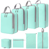 8 Pcs Set Foldable Waterproof Portable Oxford Cloth Storage Bags Zipper Closure Custom Logo Sport Fashion Travel Packing Cube