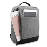 Unisex Backpack Scratch-Proof Waterproof Oxford Material with USB Men's Women's Shoulder Bag for Business Office Laptop
