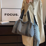 Unisex Fashion Letter Pattern Travel Luggage Bag Large Capacity Yoga Sports Gym Oxford Cloth Waterproof Durable Duffle Bags