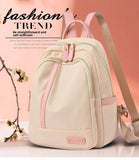 Women's Large Capacity Korean Style College Backpack Easy Match Waterproof Lightweight Oxford Cloth Travel Bag