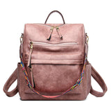Women's New Fashion Large Capacity Tote Travel Backpacks PU Solid Material High Quality  Handbags for Summer