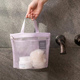 Makeup Toiletry Storage Bags Handheld Polyester Zipper Mesh Drainage Lightweight Bath Gym Miscellaneous Travel Cosmetic Bag
