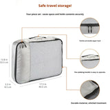 Luggage Organizer with Double Zipper, Mesh Top, 100% Polyester Small Zip 4-Piece Packing Cubes Travel Accessories Set