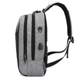 Business Anti-Theft Smart USB Backpack Waterproof Oxford Laptop Bag with Zipper Closure for Outdoor Travel