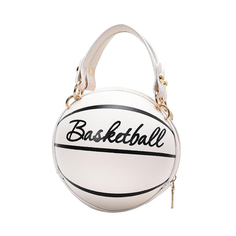 Fashion Women's Mini Tote Handbags Creative Basketball Inspired Shoulder Messenger Bag with Zipper Closure Small Personalities