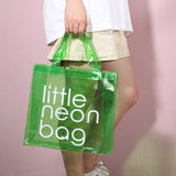Ins Fashion Women's Luxury Transparent PVC Jelly Tote Bag Waterproof Crossbody Handbag Transparent Shopping Clear Bags