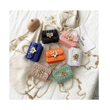 Woman Mini Kids Chain Ladies Bags Pearl Candy Kid Small Jelly Purses and Handbags