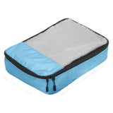 Luggage Organizer with Double Zipper, Mesh Top, 100% Polyester Small Zip 4-Piece Packing Cubes Travel Accessories Set