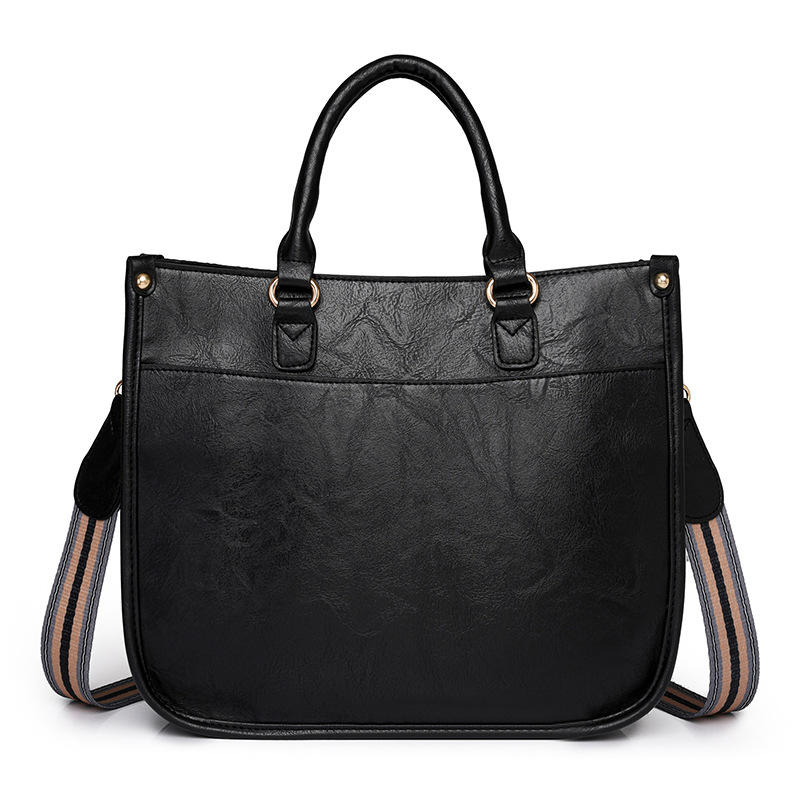 New Casual Retro Tote Bag for Women Fashionable and Versatile One Shoulder PU Leather Crossbody Bag Lady Style