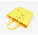 Handbag High-End Women's PVC Jelly Beach Toiletry Bag Open Closure Casual Cut DIY Vegetable Basket Large Capacity Polyester