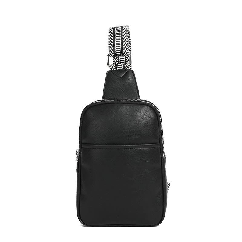 Small Men Sling Bag Crossbody Purse PU Leather Fanny Packs Shoulder Bag Leather High Quality Chest Bag