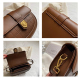Fashion Acrylic Chain Messenger Shoulder Bag Pu Womens Bags Design Stone Saddle Handbags