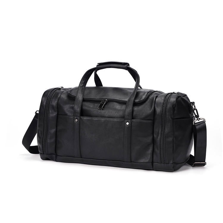 Hot Selling PU Travel Bag with Shoe Compartment Large Capacity Waterproof Weekend Duffel Bag Gym Bag for Men