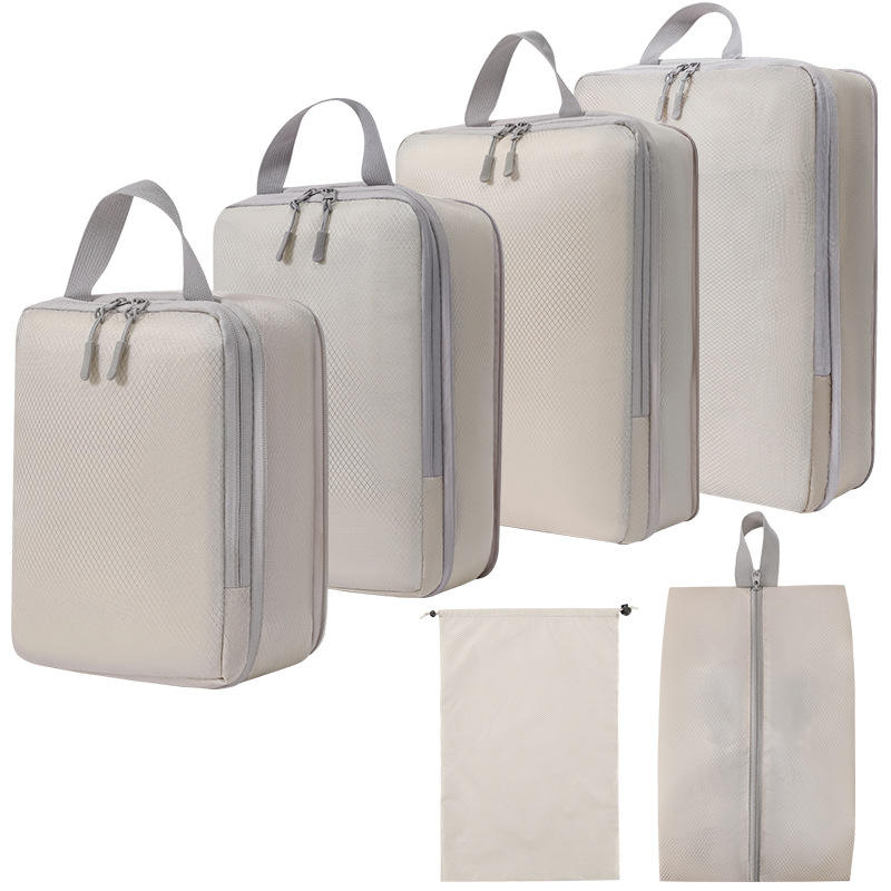 6-Piece Fashionable Packing Cubes for Storage Compression Luggage Cube Set for Travel and Suitcase Packing