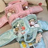 Cosmetic Bag Quilted Large Capacity Waterproof Fashion Simple Portable Lightweight Partition Double-Opening Travel Makeup Case