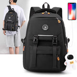Unisex Waterproof Oxford Large Capacity Computer Backpack for Business Leisure Travel Student School Use Laptop Bag