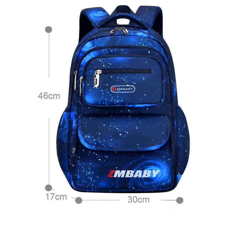 Large Capacity Children's Shoulder Bag 1-6 Grade Students Schoolbag Men's Side Refrigerator Open Cartoon for Primary Backpack