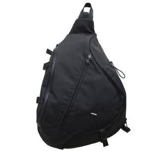 Large Capacity Waterproof Nylon Adjustable Black Men's Crossbody Shoulder Sling Fanny Pack Chest Bag for Outdoor Camping