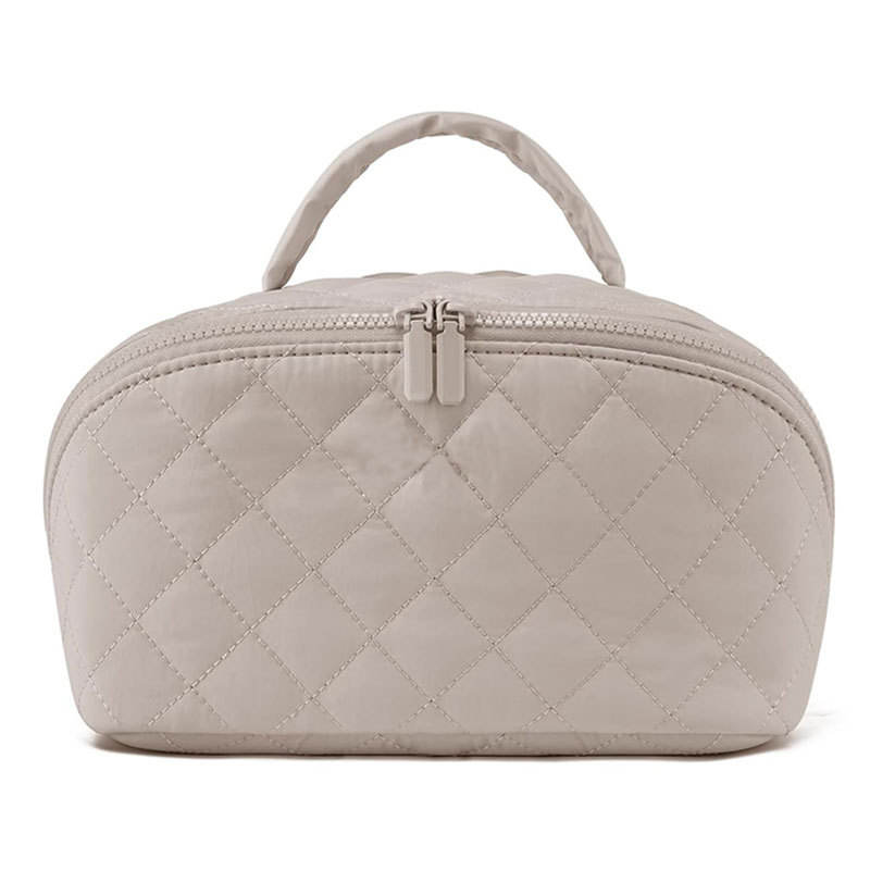 Travel Toiletry Bag Multifunctional Portable New Niche Design Rhombus Pillow Bag Waterproof Overlapping Stitch Cosmetic Case