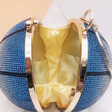 Unique Gradient Color Basketball Purses Girls Handbags for Women Luxury Ladies Glitter Rhinestone Crystal Evening Bags