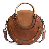 Trendy Ladies Fashion Mini Handbags Round Rivet Bags Leather Girls Shoulder Crossbody Designers Purses and Handbags for Women