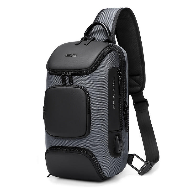 Business Style Fashion Anti Theft Men Customized Waterproof Shoulder Chest Crossbody Sling Bag for Men
