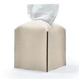 Modern Waterproof Lychee Pattern Napkin Tissue Box Cross-Border Square Leather Soft Pack Tissue Cover for Home Living Room Bag
