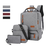 Big Capacity & USB Charging Cartoon Pattern 3-in-1 Business Backpack Laptop Bag Set