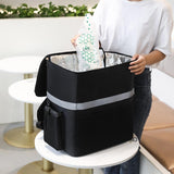 Waterproof Insulated Oxford Cooler Bag with Shoulder Strap for Takeout Meal Delivery and Supermarket Shopping Iced Wine Bag