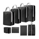 8 Pcs Set Foldable Waterproof Portable Oxford Cloth Storage Bags Zipper Closure Custom Logo Sport Fashion Travel Packing Cube