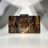 Luxury Elegant Women's Mini Clip Hand Bag Sparkling Acrylic Texture Dazzle Color Clutch for Evening Party Fashionable Sac Main