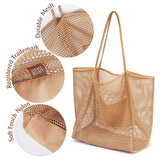 New Eco-Friendly Cotton Mesh Shopping Tote Bags Customized Label Colorful Net Crochet Reusable Shoulder Unisex with Nylon Lining