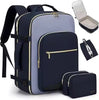 Spot Cross-Border Geometric Color Contrast Multi-Piece Waterproof Polyester Backpack Large Storage Business Travel Luggage Body