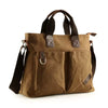 Multi-Function Canvas Tote Backpack – String Closure Laptop Travel Bag for Work & Outdoor Use