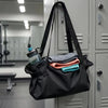 Lightweight Polyester Drawstring Tote Bag, Hook & Loop Closure, Large Capacity Commuter Bag for Gym, Laptop, Travel & Camping
