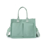 Fashion Vintage Canvas Travel Bag – Lightweight Single Shoulder Tote with Zipper